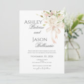 Boho Floral Wedding Invitation 招待状 (スタンド正面)