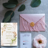 Boho Floral Wedding Invitation 招待状