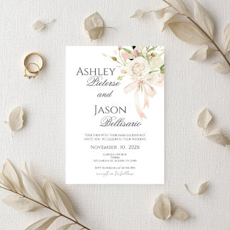 Boho Floral Wedding Invitation 招待状