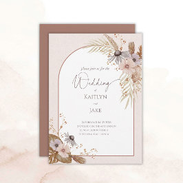 Boho Floral Wedding Invitation 招待状