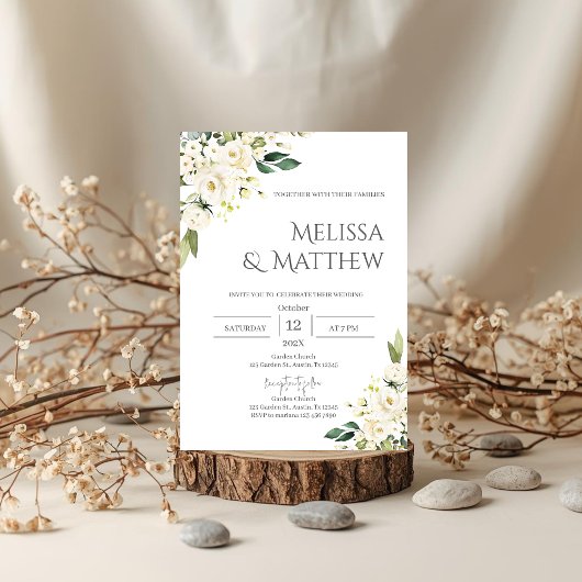 Boho Floral Wedding Invitation 招待状