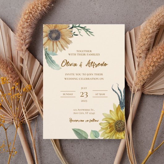 Boho Floral Wedding Invite 招待状