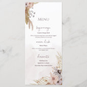 Boho Floral Wedding Menu メニュー (正面)
