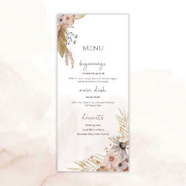 Boho Floral Wedding Menu メニュー