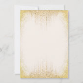 Boho Floral Wedding Thank You Card with Gold Spark サンキューカード (裏面)