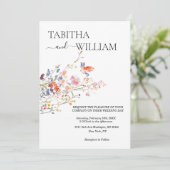 Boho Floral wildflower wedding  招待状 (スタンド正面)