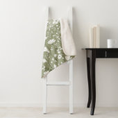 Boho Floral Wildflowers Sage Green Personalized  シェルパブランケット (インサイチュ)