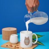 Boho Floral Wolf Psychedelic Art  コーヒーマグカップ