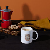 Boho Floral Wolf Psychedelic Art  コーヒーマグカップ