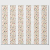 Boho Floral Wrapping Paper Pattern-Cute Aesthetic ラッピングペーパー (フラット)