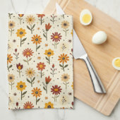 Boho Florals キッチンタオル (四つ折り)