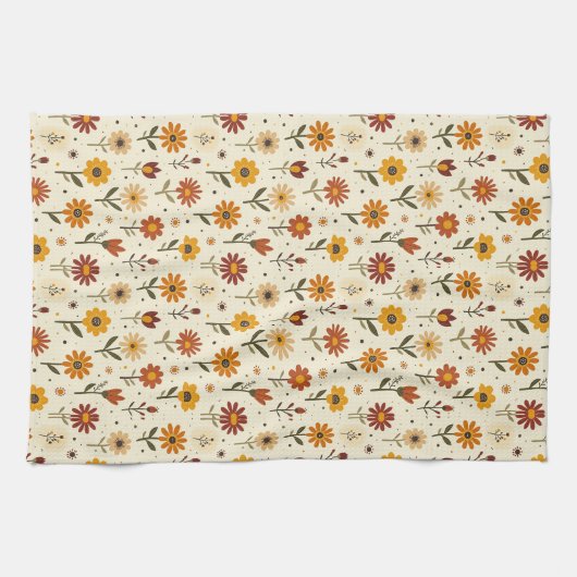 Boho Florals キッチンタオル (横)