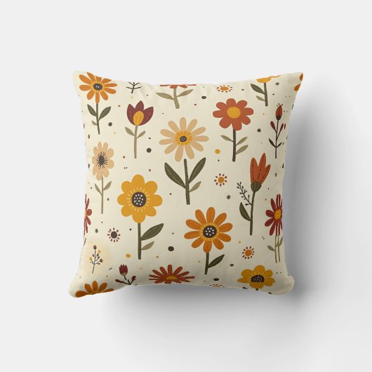 Boho Florals クッション (裏面)