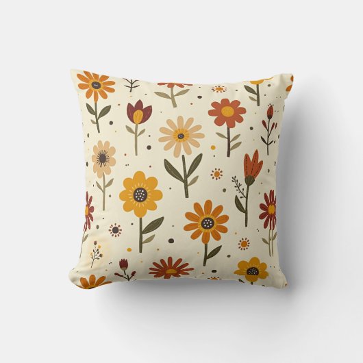 Boho Florals クッション (正面)