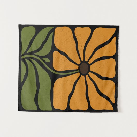 Boho Flower タペストリー (正面(横))