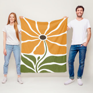 Boho Flower フリースブランケット
