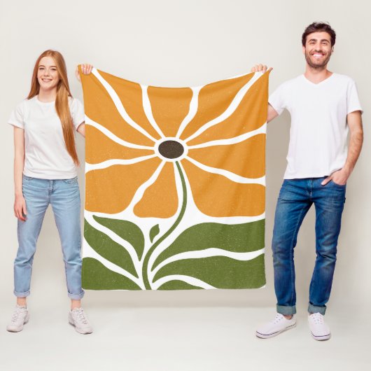 Boho Flower フリースブランケット (インサイチュ)