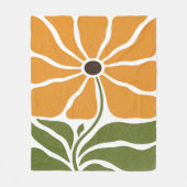 Boho Flower フリースブランケット (正面)