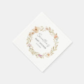 Boho Flower Baby Shower スタンダードカクテルナプキン (角)