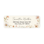 Boho Flower Baby Shower  ラベル (正面)