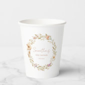 Boho Flower Baby Shower 紙コップ (正面)