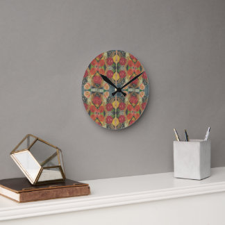 Boho flower designed clock ラウンド壁時計