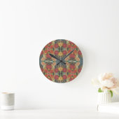 Boho flower designed clock ラウンド壁時計 (ホーム)