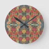 Boho flower designed clock ラウンド壁時計 (正面)