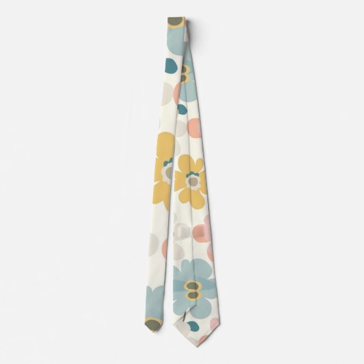 Boho Flower Floral Custom – Elegant Fashion ネクタイ (裏面)