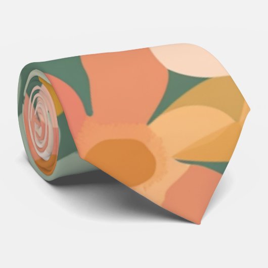 Boho Flower Floral Custom – Elegant Fashion ネクタイ (ロール)