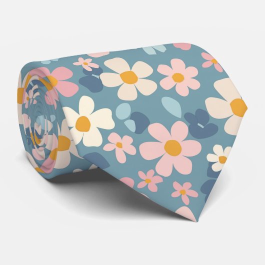 Boho Flower Floral Custom – Elegant Fashion ネクタイ (ロール)