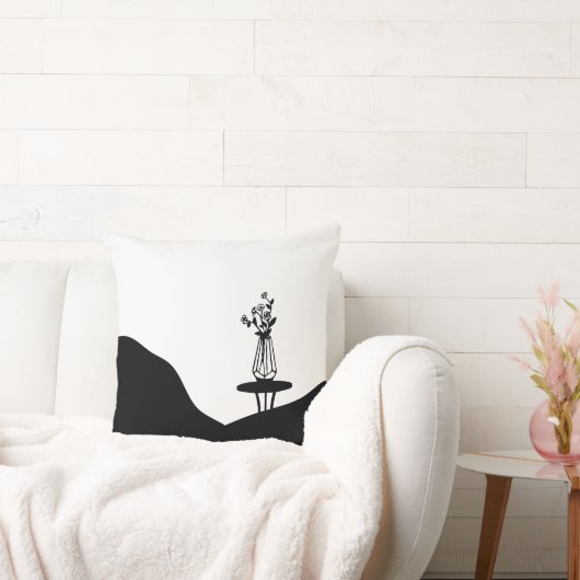 Boho Flower pot on table クッション (ソファ)