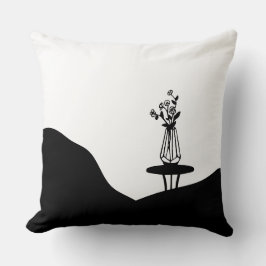 Boho Flower pot on table クッション