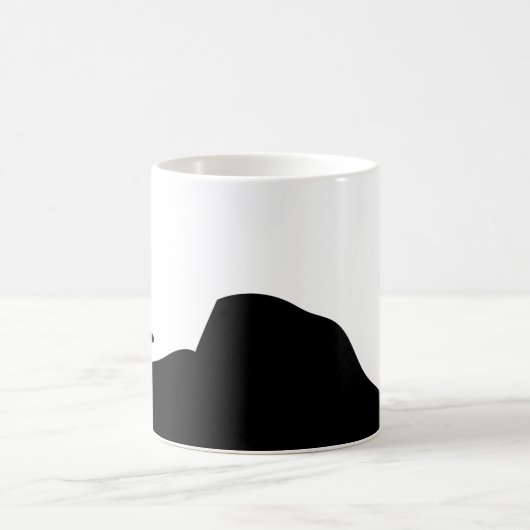 Boho Flower pot on table コーヒーマグカップ (中央)