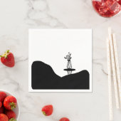 Boho Flower pot on table スタンダードカクテルナプキン (インサイチュ)