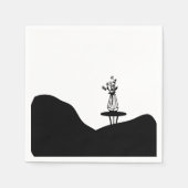 Boho Flower pot on table スタンダードカクテルナプキン (正面)