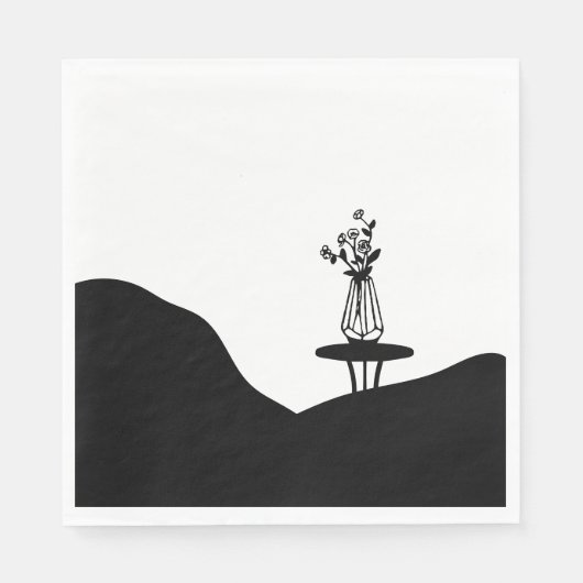 Boho Flower pot on table スタンダードランチョンナプキン (正面)