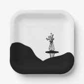 Boho Flower pot on table ペーパープレート (正面)