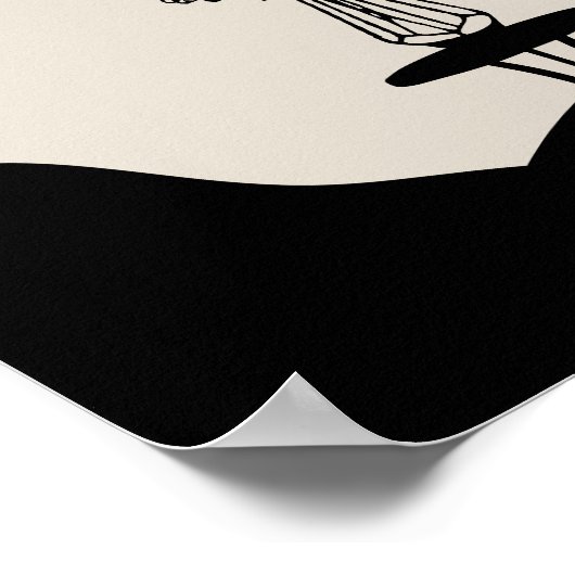 Boho Flower pot on table ポスター (角)