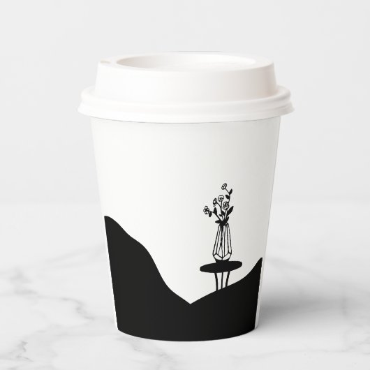 Boho Flower pot on table 紙コップ (裏面)