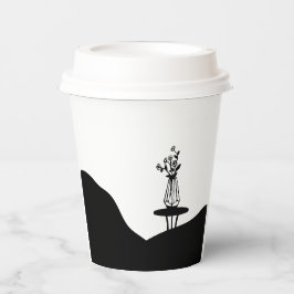 Boho Flower pot on table 紙コップ