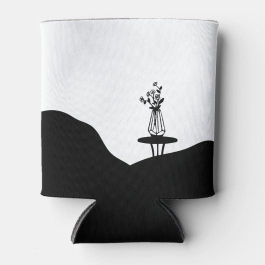 Boho flower pot on table 缶クーラー (正面)