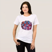 Boho Flower Power Graphic トライブレンドＴシャツ (正面全面)