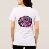 Boho Flower Power Graphic トライブレンドＴシャツ (裏面)