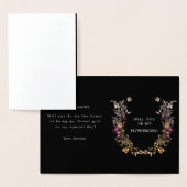 Boho Flower Will You Be My Flower Girl Card 箔カード (ディスプレー)