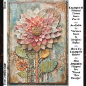 Boho Flower with Artisan Texture DZ9L Decoupage 薄葉紙