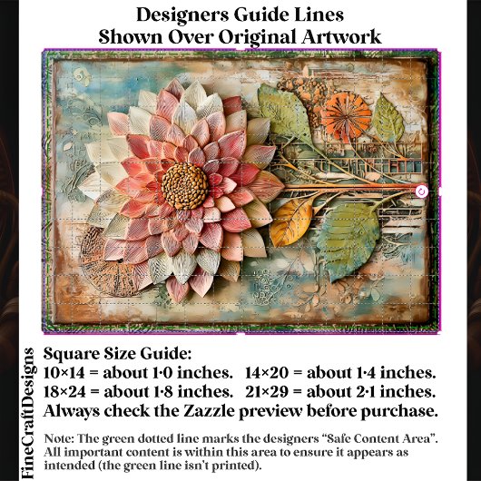 Boho Flower with Artisan Texture DZ9R Decoupage 薄葉紙