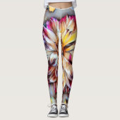 Boho Flower Yoga Pants レギンス (正面)
