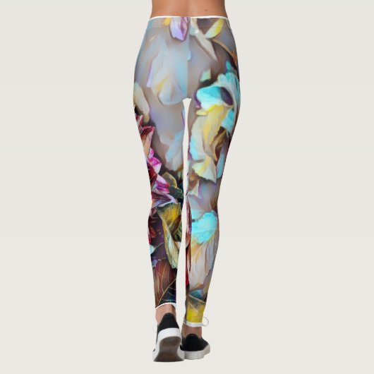 Boho Flower Yoga Pants レギンス (裏面)
