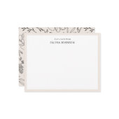 Boho Flowersノート縁どカードからのJust a Note ノートカード (正面/裏面インサイチュ)